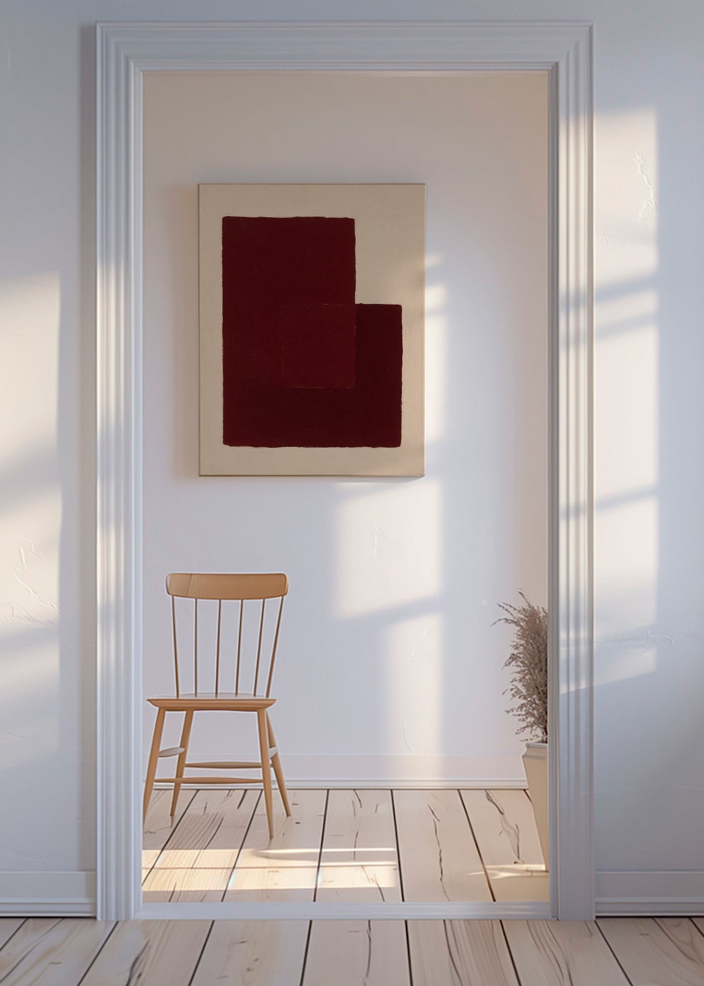 Graniet abstract kunstwerk met gestapelde rechthoeken – Canvas