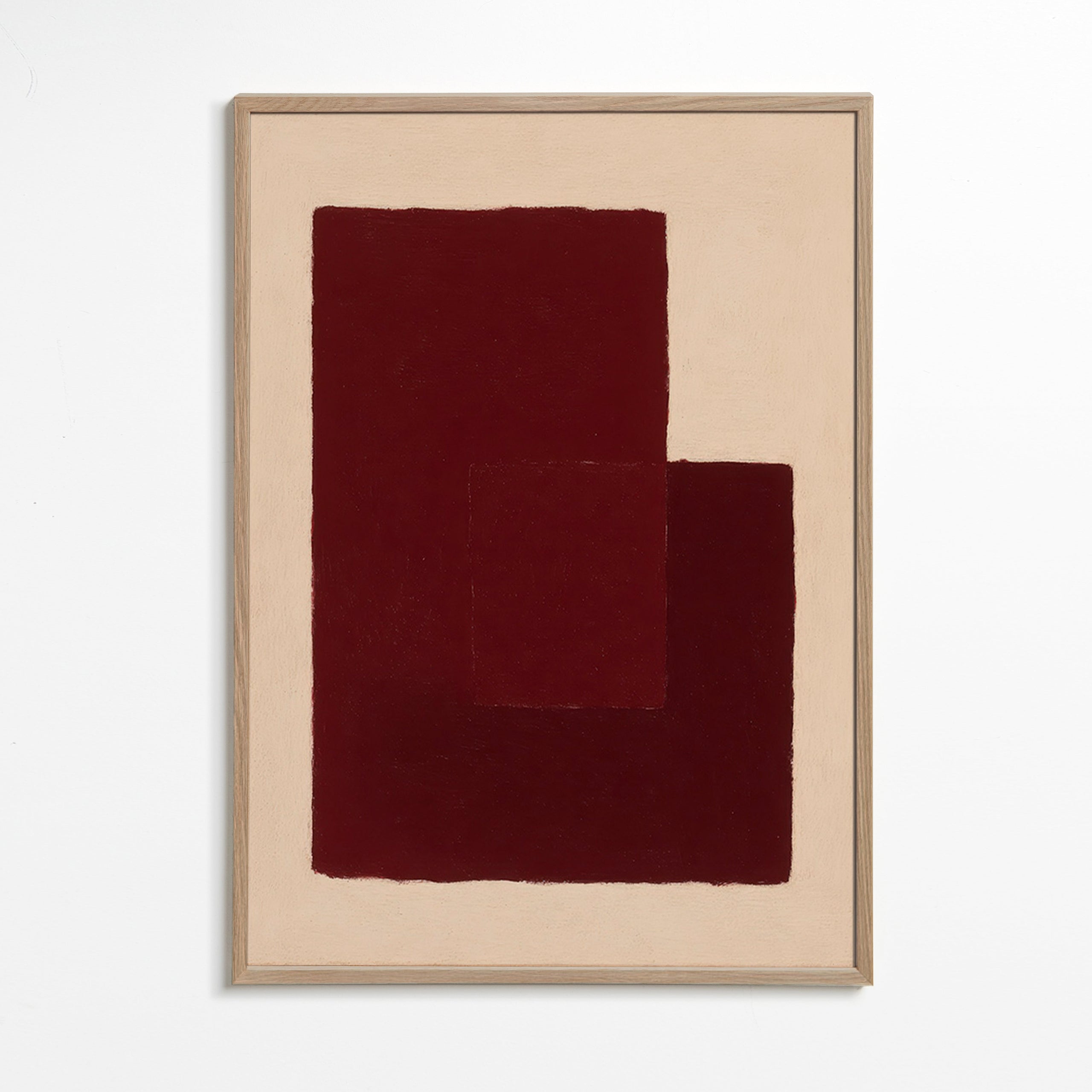 Graniet abstract kunstwerk met gestapelde rechthoeken – Oak Frame