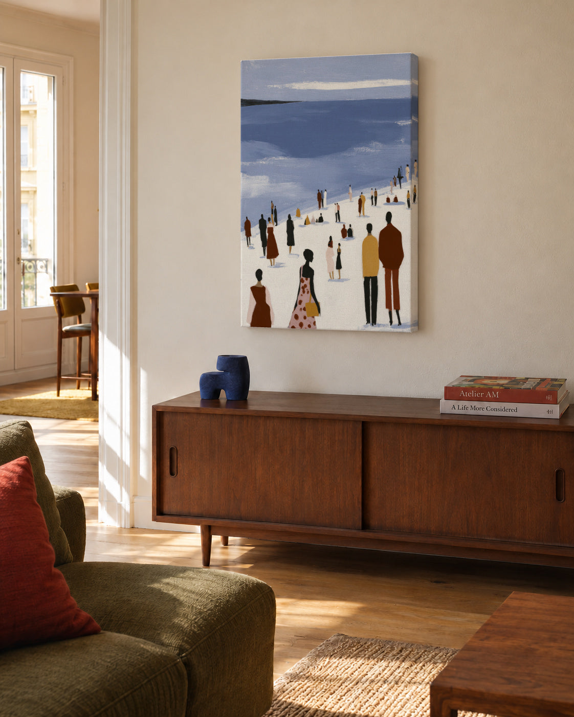 Quiet Bay - Unframed canvas in an interior