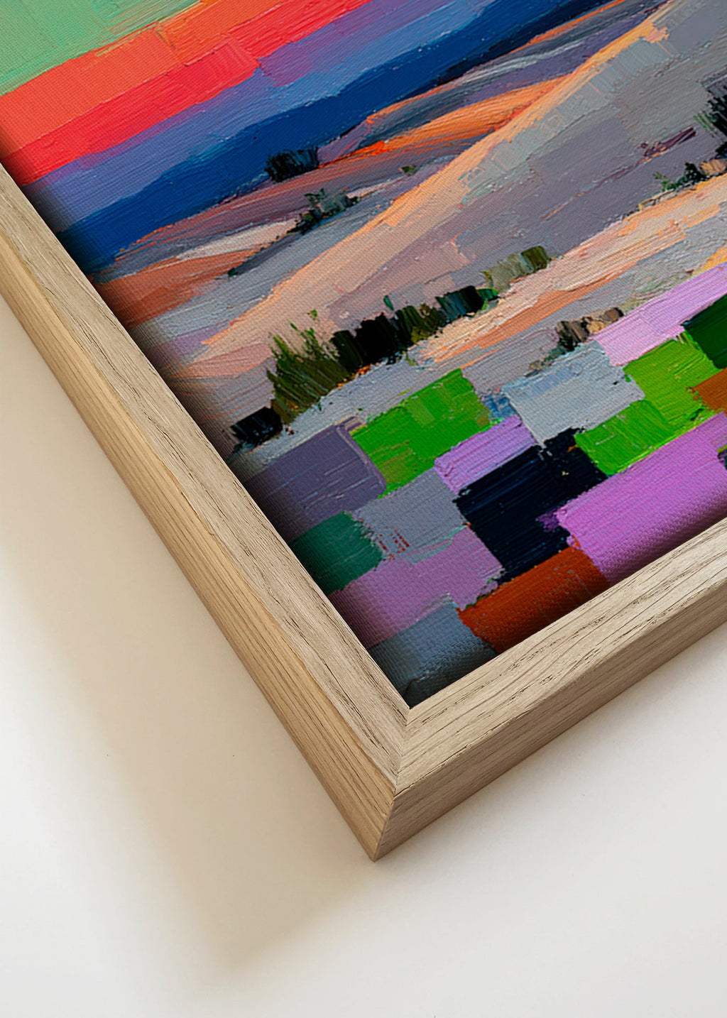 Colorfield Landschaft mit Mond