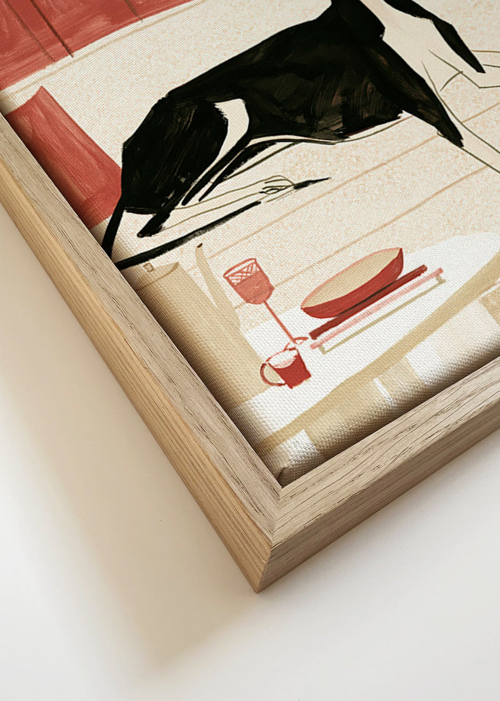 Galgo-Illustration auf Sofa