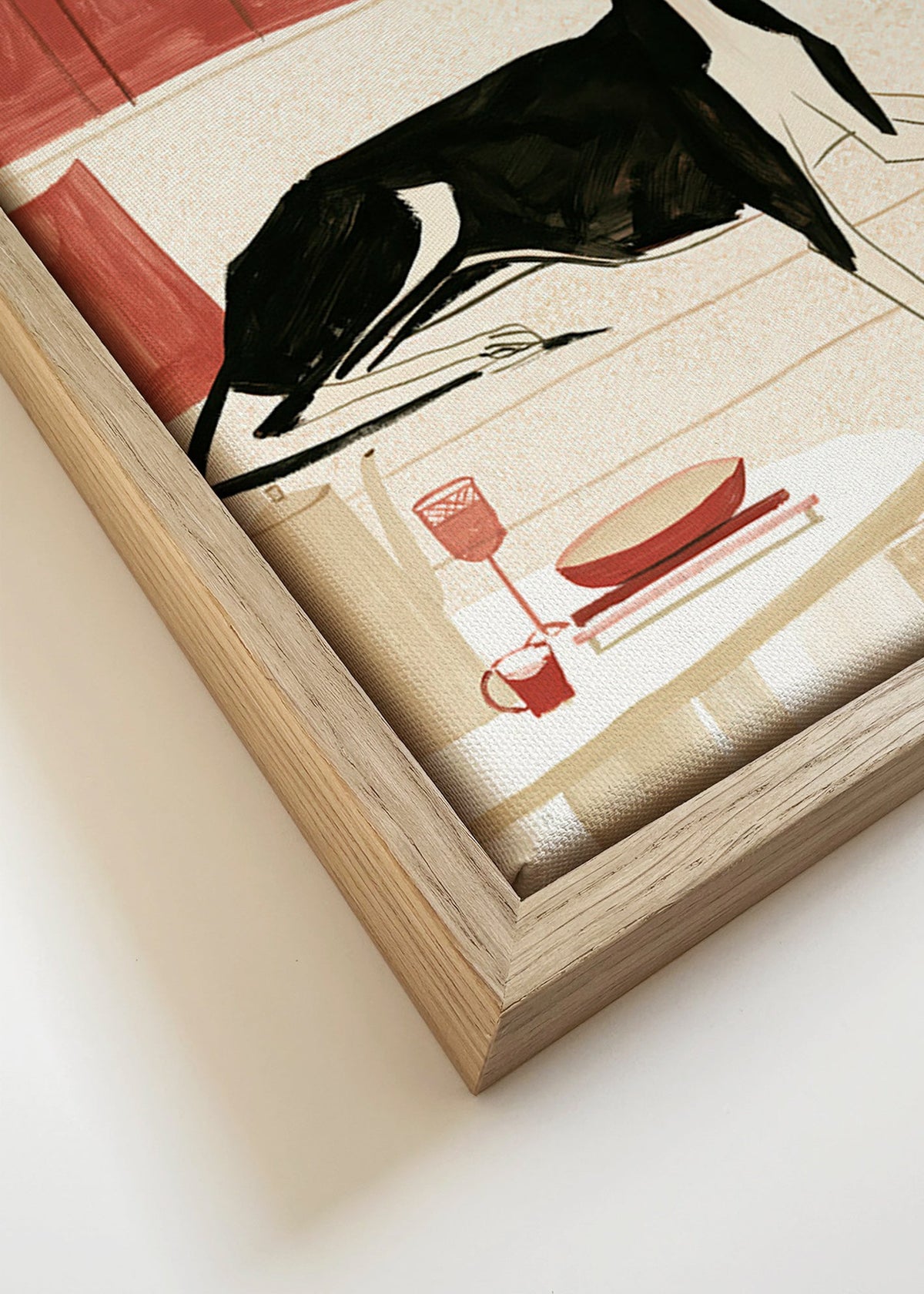 Galgo-Illustration auf Sofa