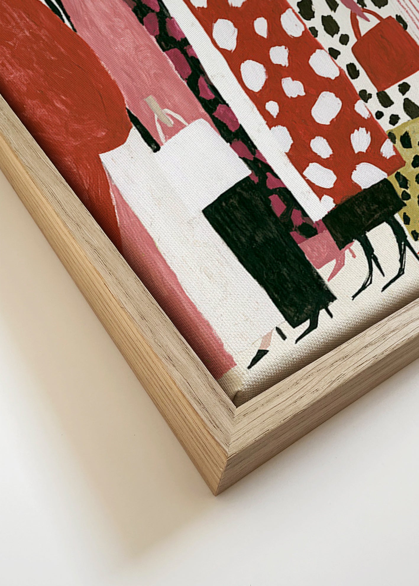 Modeillustration: stilisierte Profilparade
