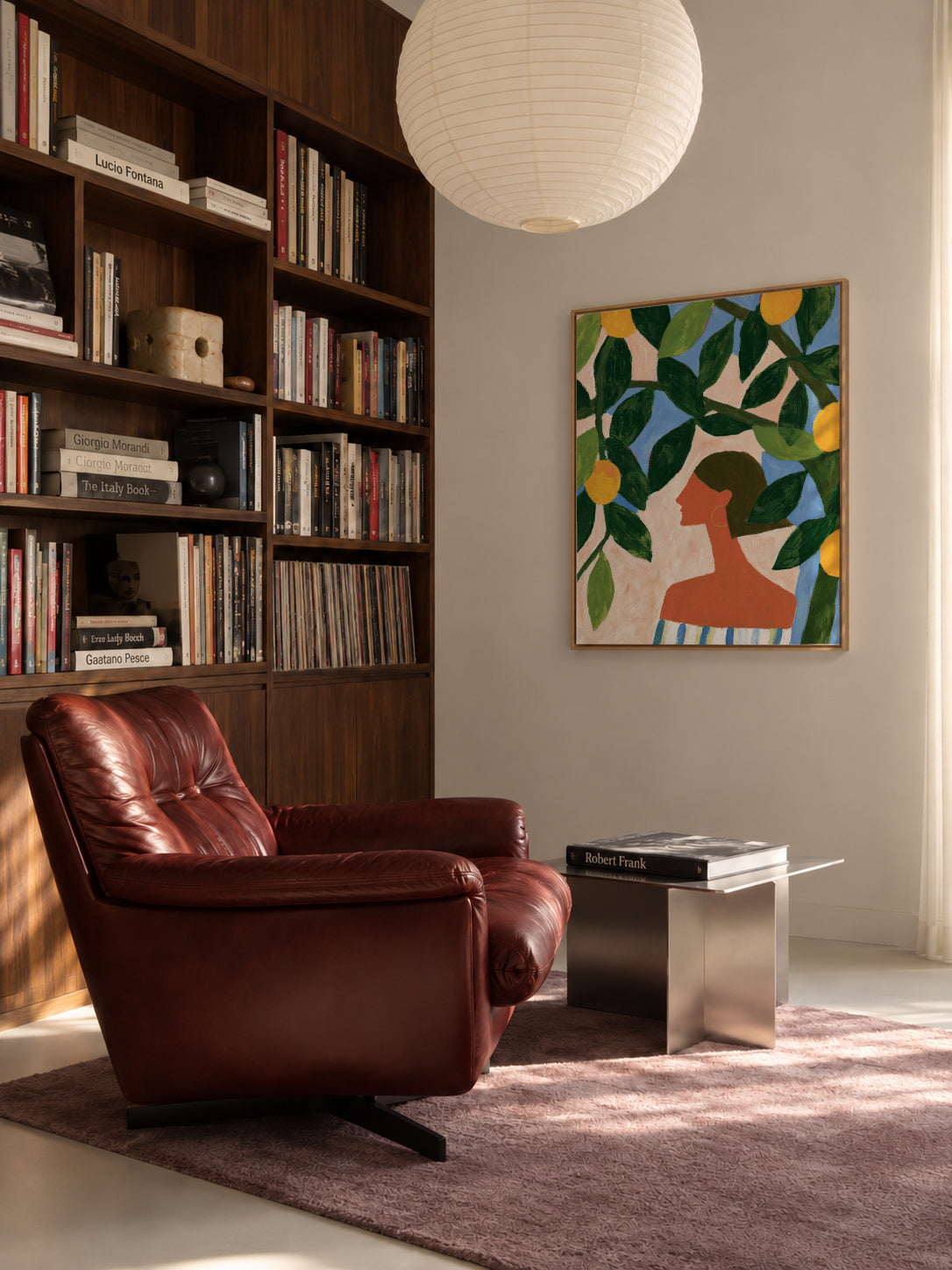 Lemon Garden Muse - Framed canvas in an interior
