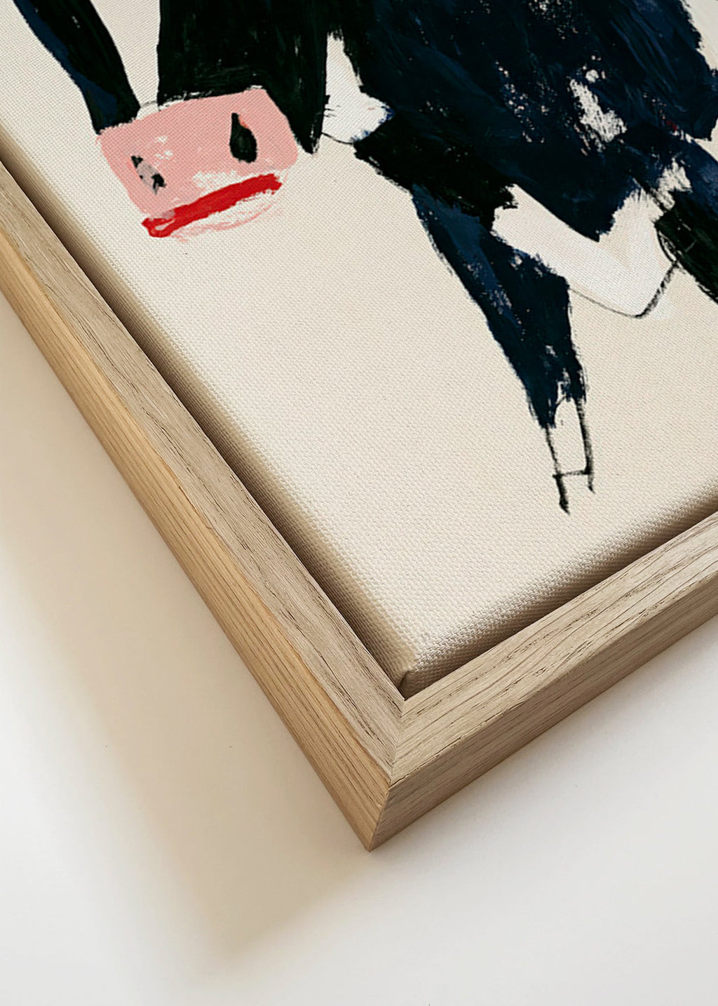 Œuvre vache aux coups de pinceau ludiques