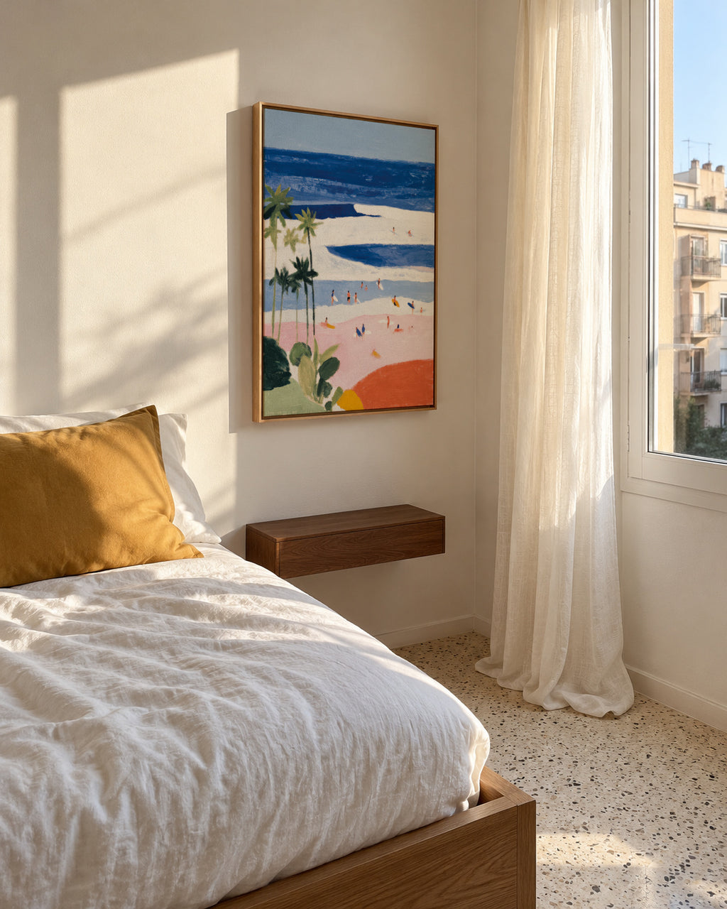 Beach Club - Framed canvas in an interior