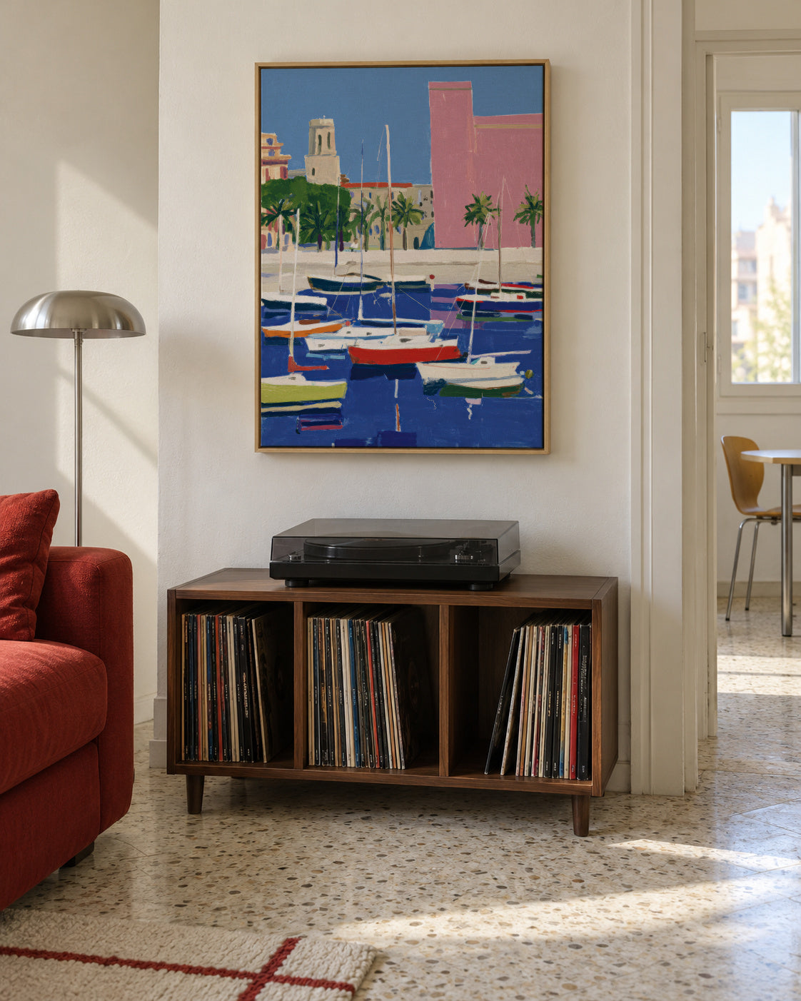 Marina Pastels - Framed canvas in an interior