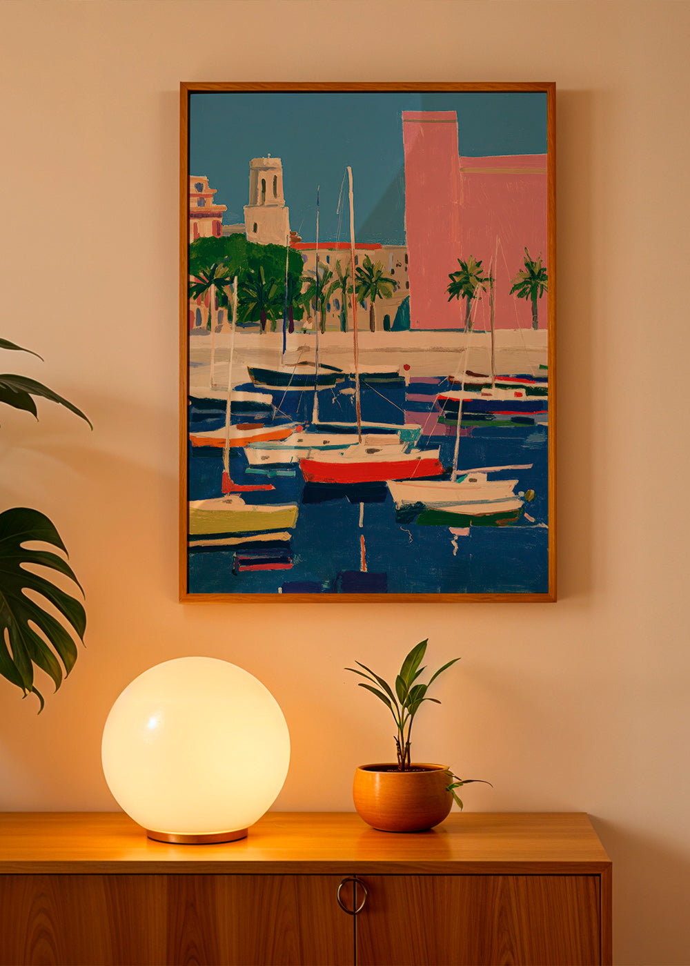 Pastellhafen Landschaft