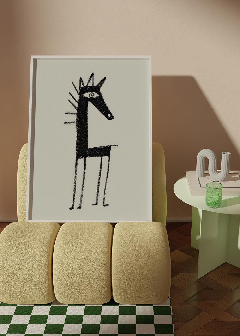 Little Creature - Framed poster in an interior
