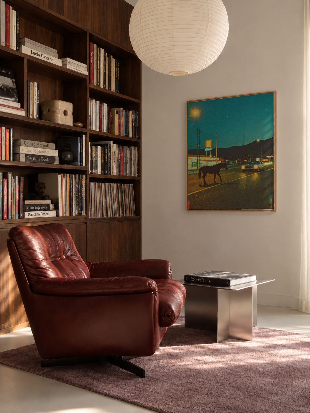 Horse Crossing - Framed canvas in an interior