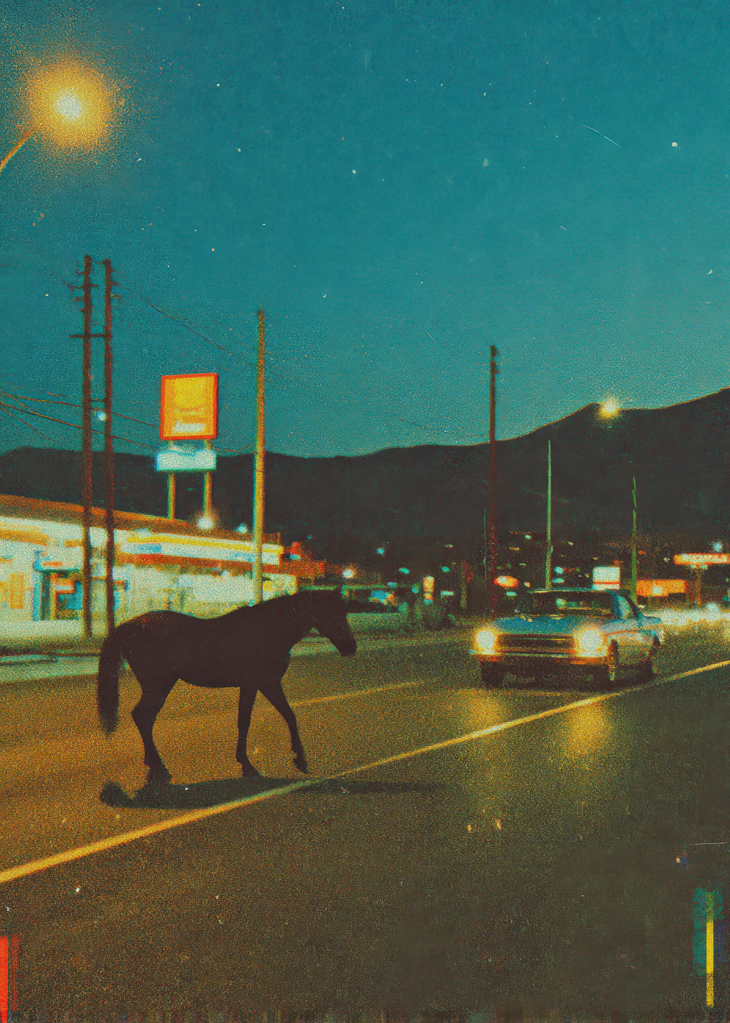 Horse Crossing - Unframed art print