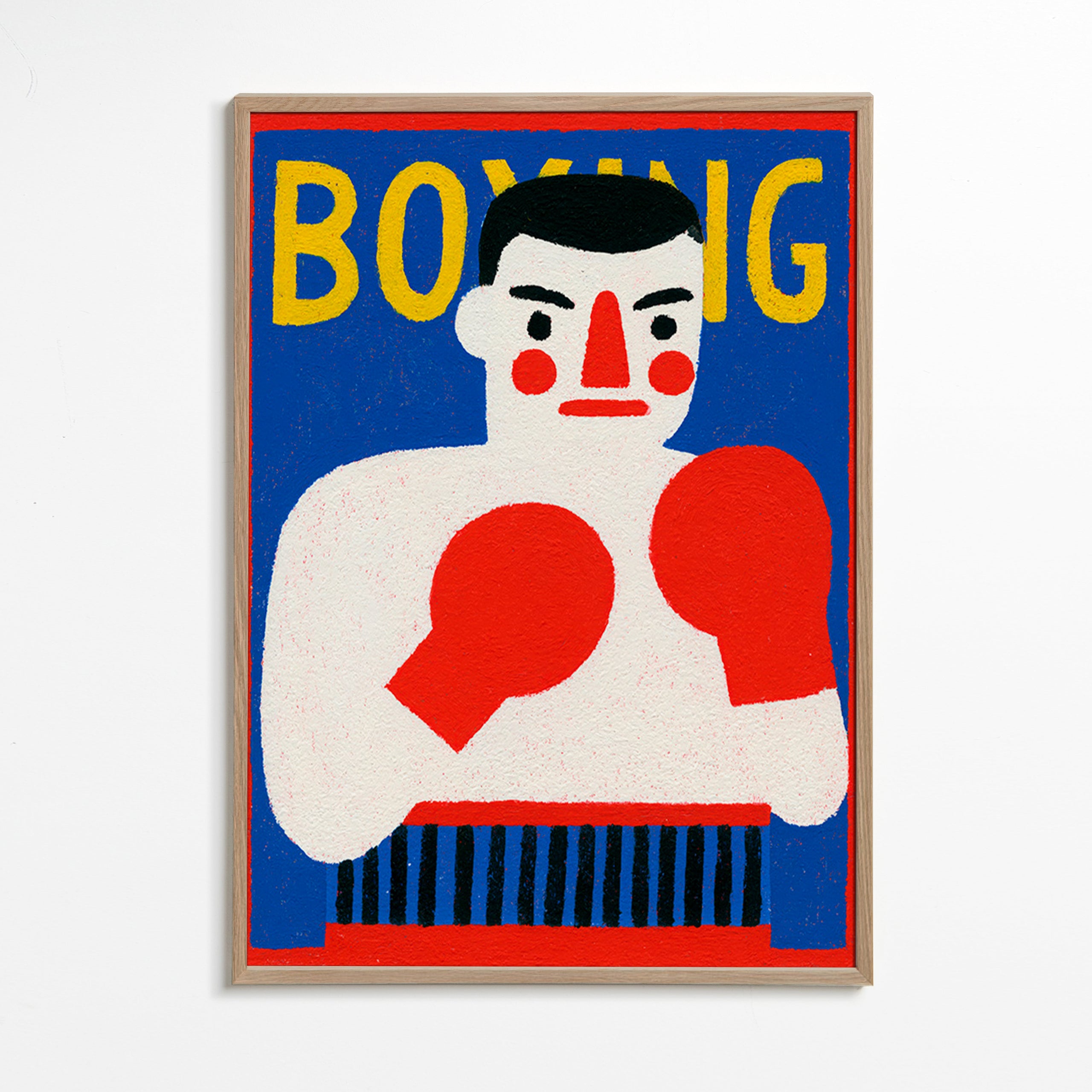 Art sportif: affiche boxeur illustrée