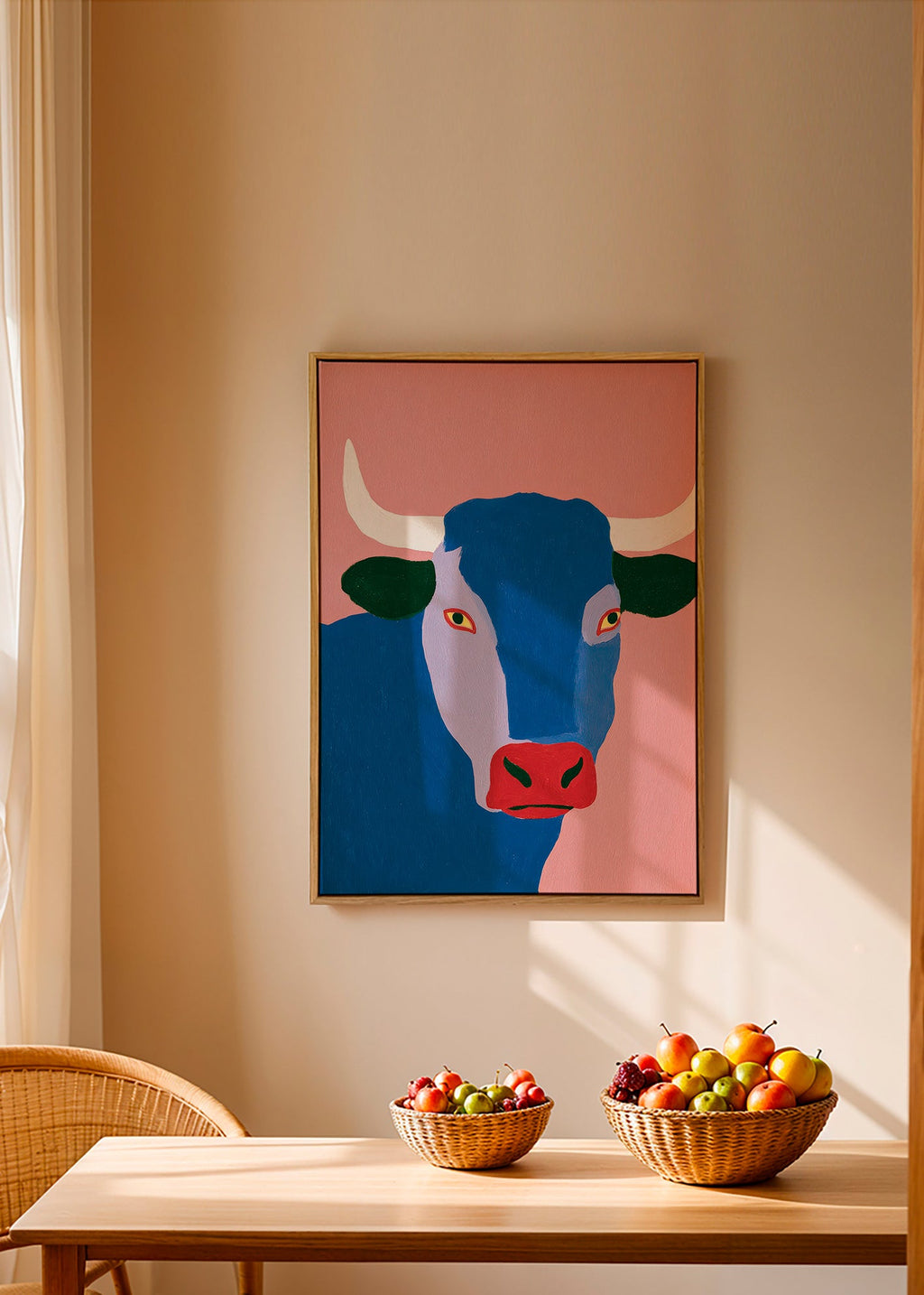 Indigo Stier Gemälde