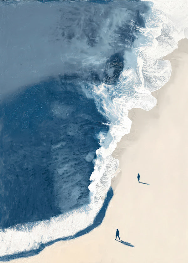 Landschap kunst: wintergolven luchtzicht