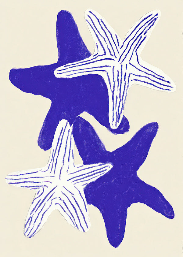 Zeesterren in indigo
