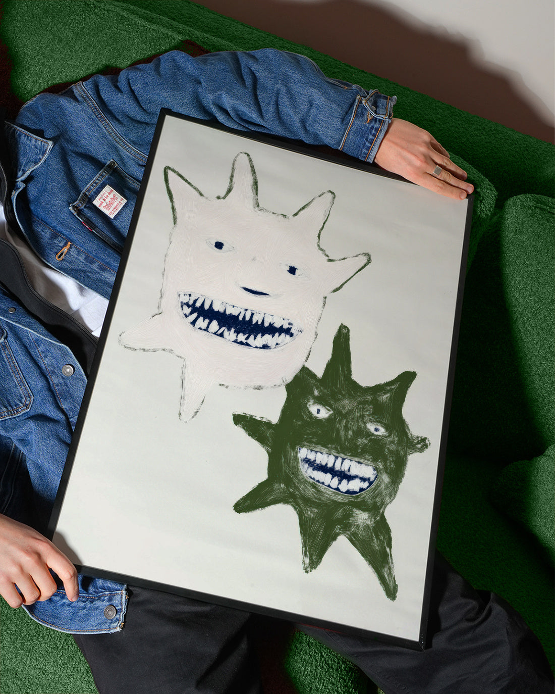 Twin Monsters - Framed poster detail