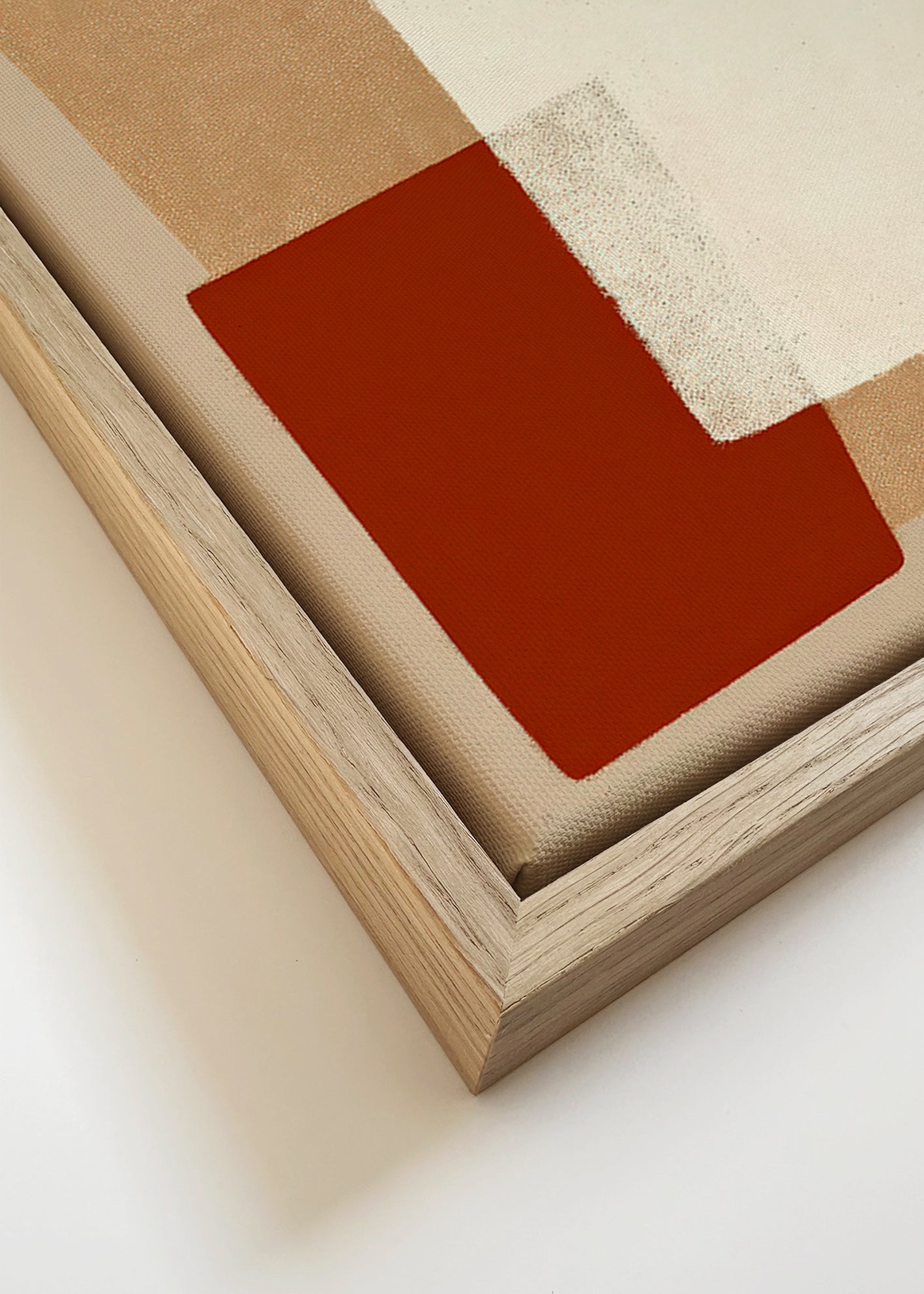 Geometrische print met aardetinten blokken