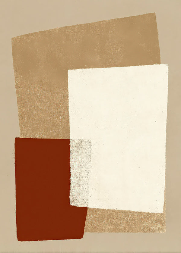 Geometrische print met aardetinten blokken