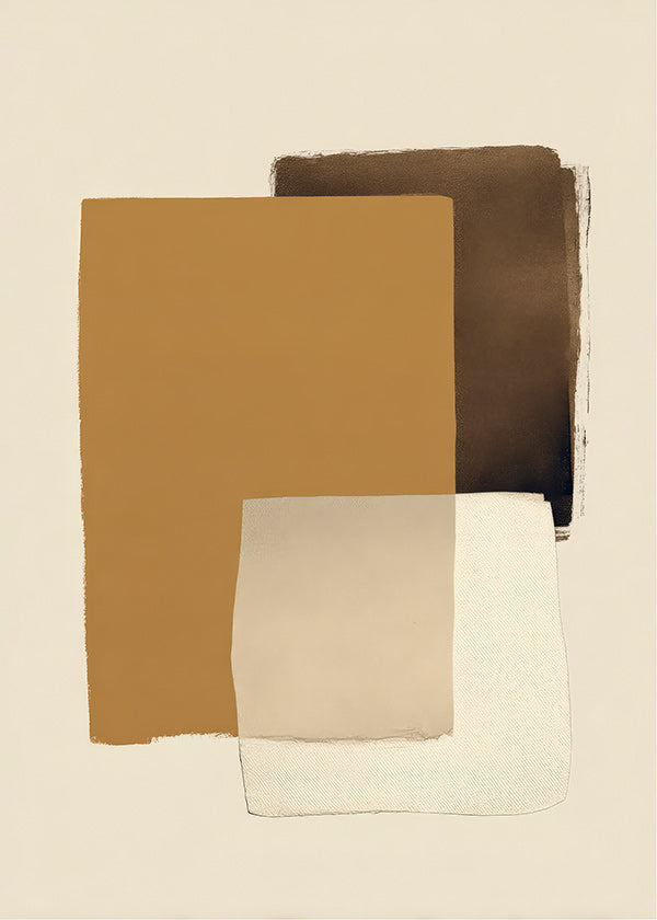 Abstract kunst met oker lagen