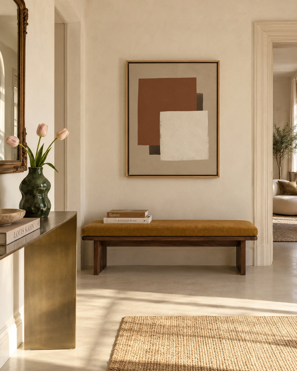 Clay Balance - Framed canvas in an interior