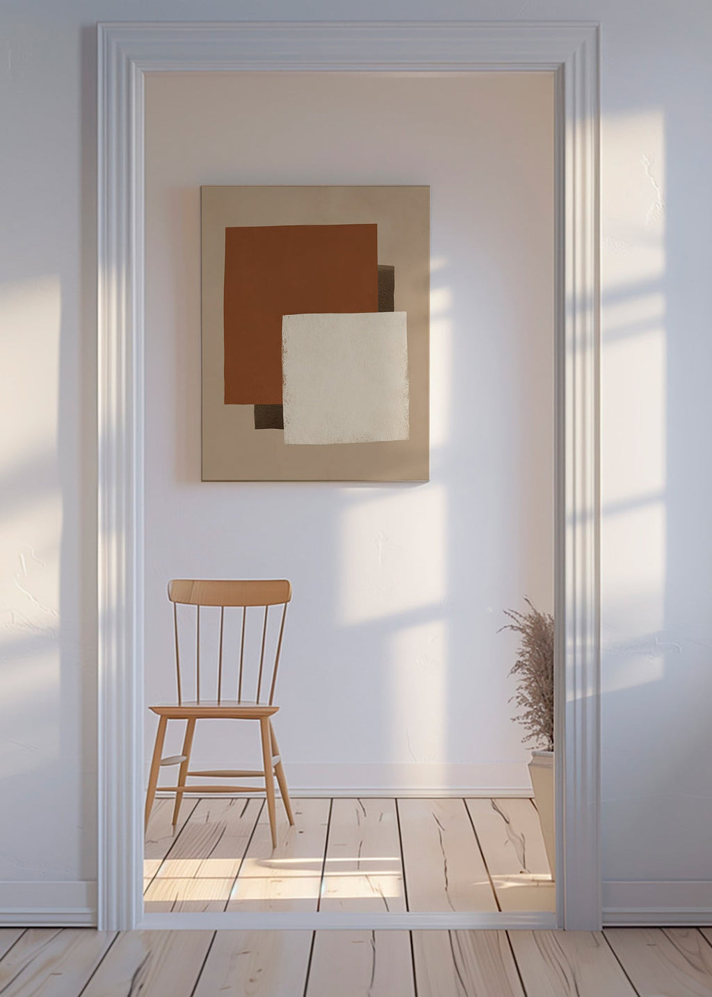 Geometrische poster in aardetinten
