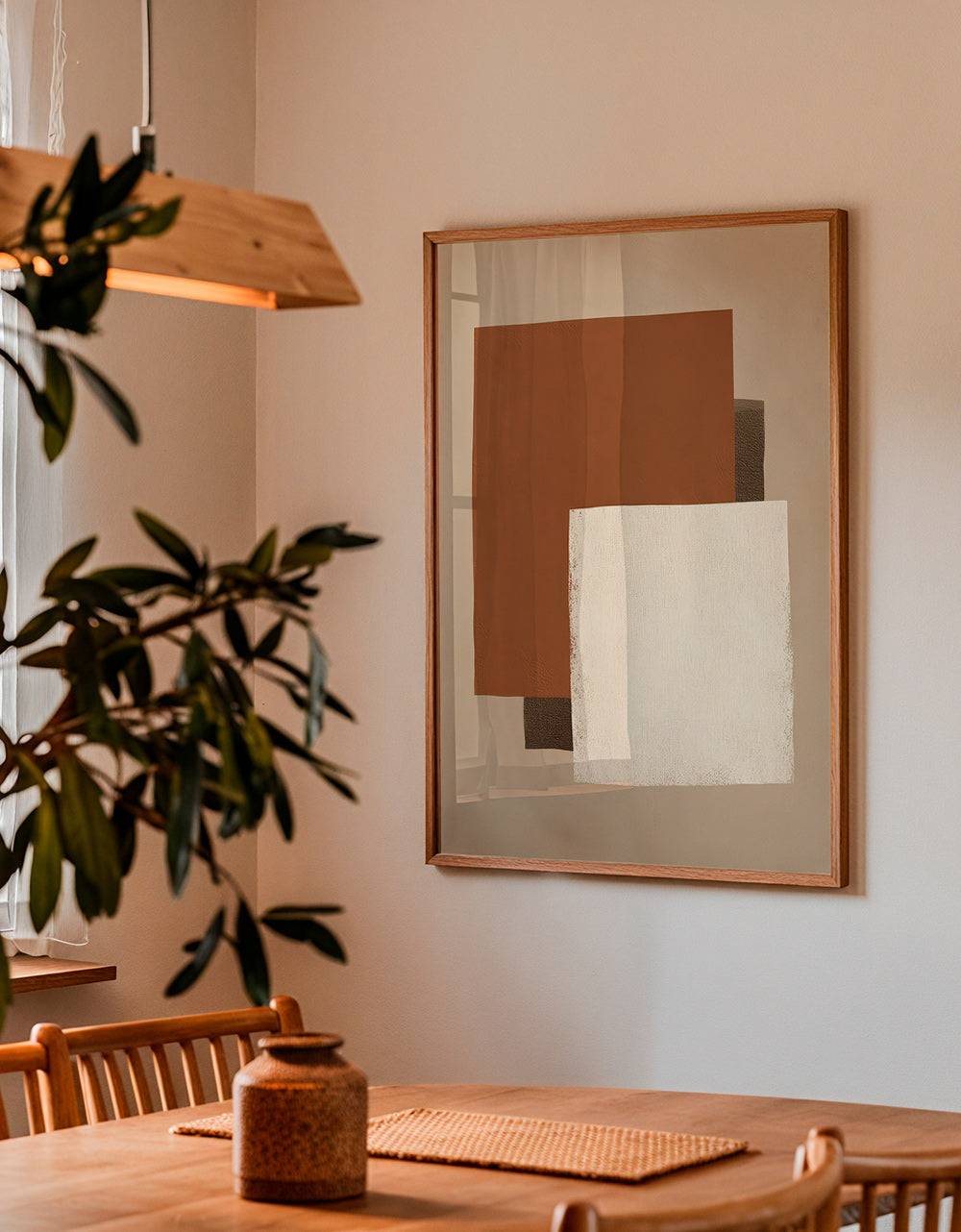 Geometrische poster in aardetinten