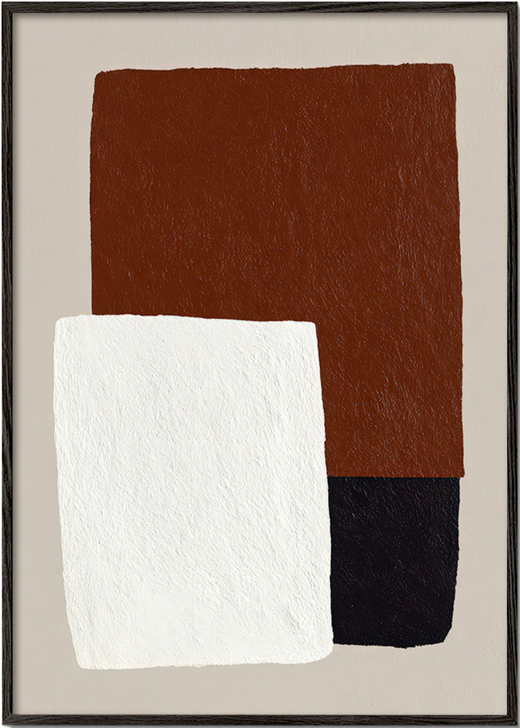 Minimalistisch ontwerp met bruine en witte blokken
