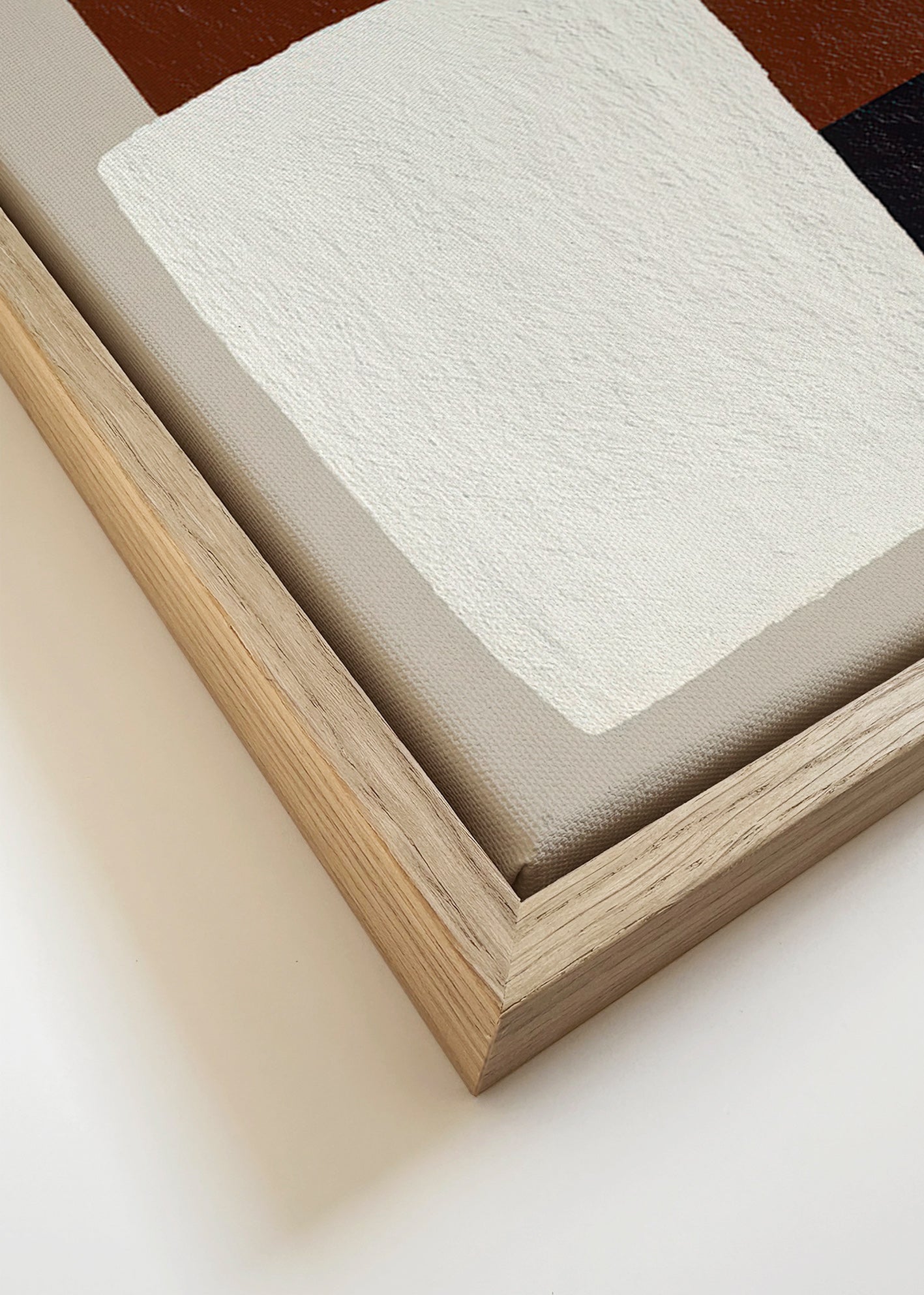 Minimalistisch ontwerp met bruine en witte blokken