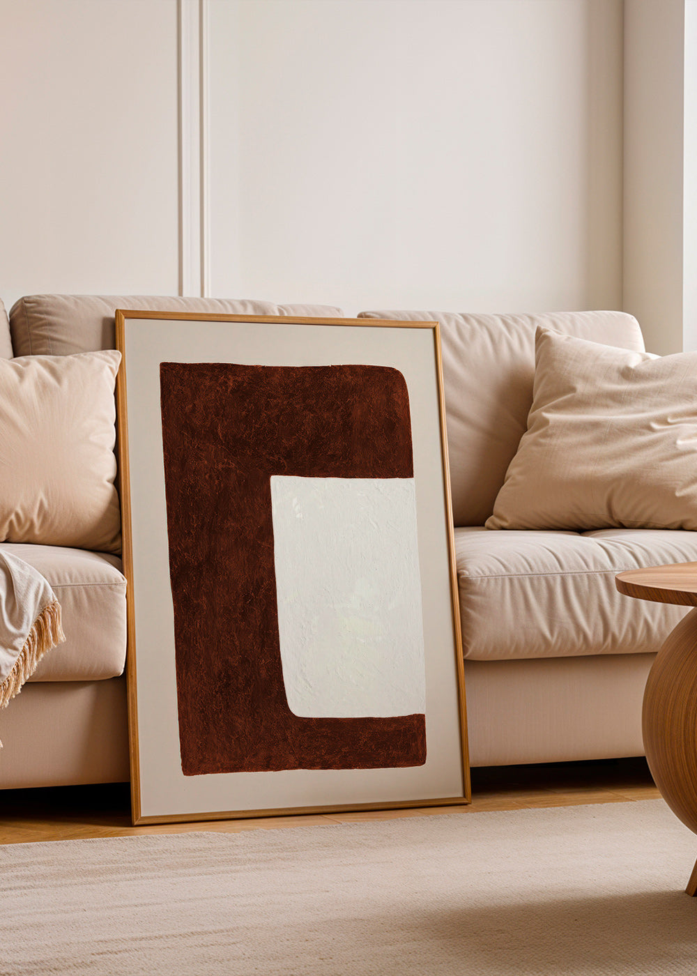 Abstract kunstwerk: Chocoladevorm minimal