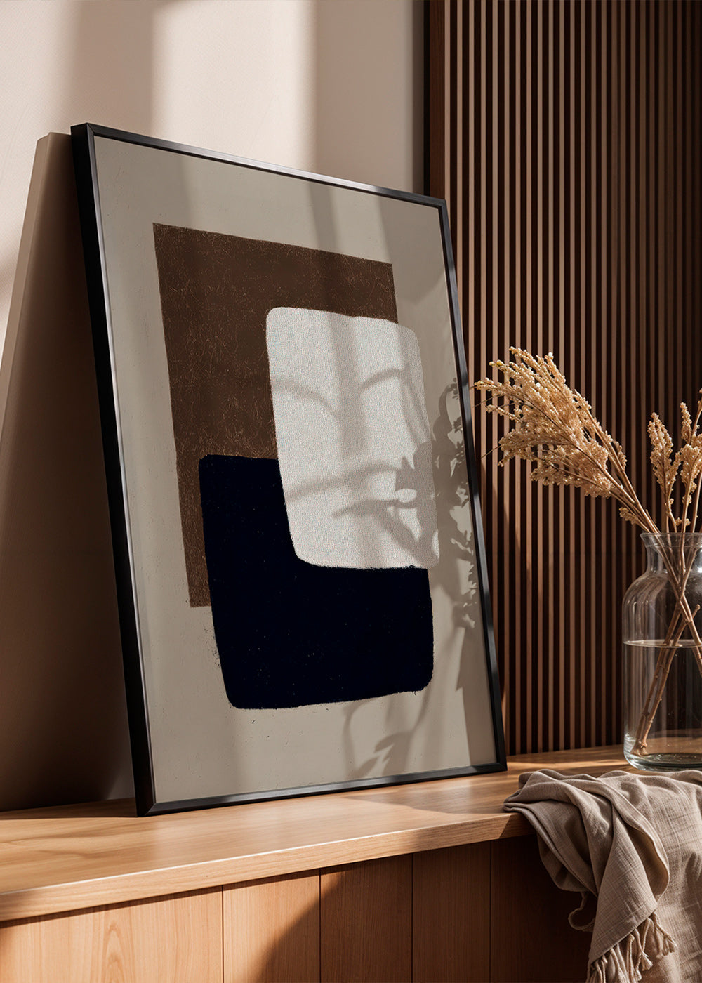 Œuvre abstraite rectangles superposés