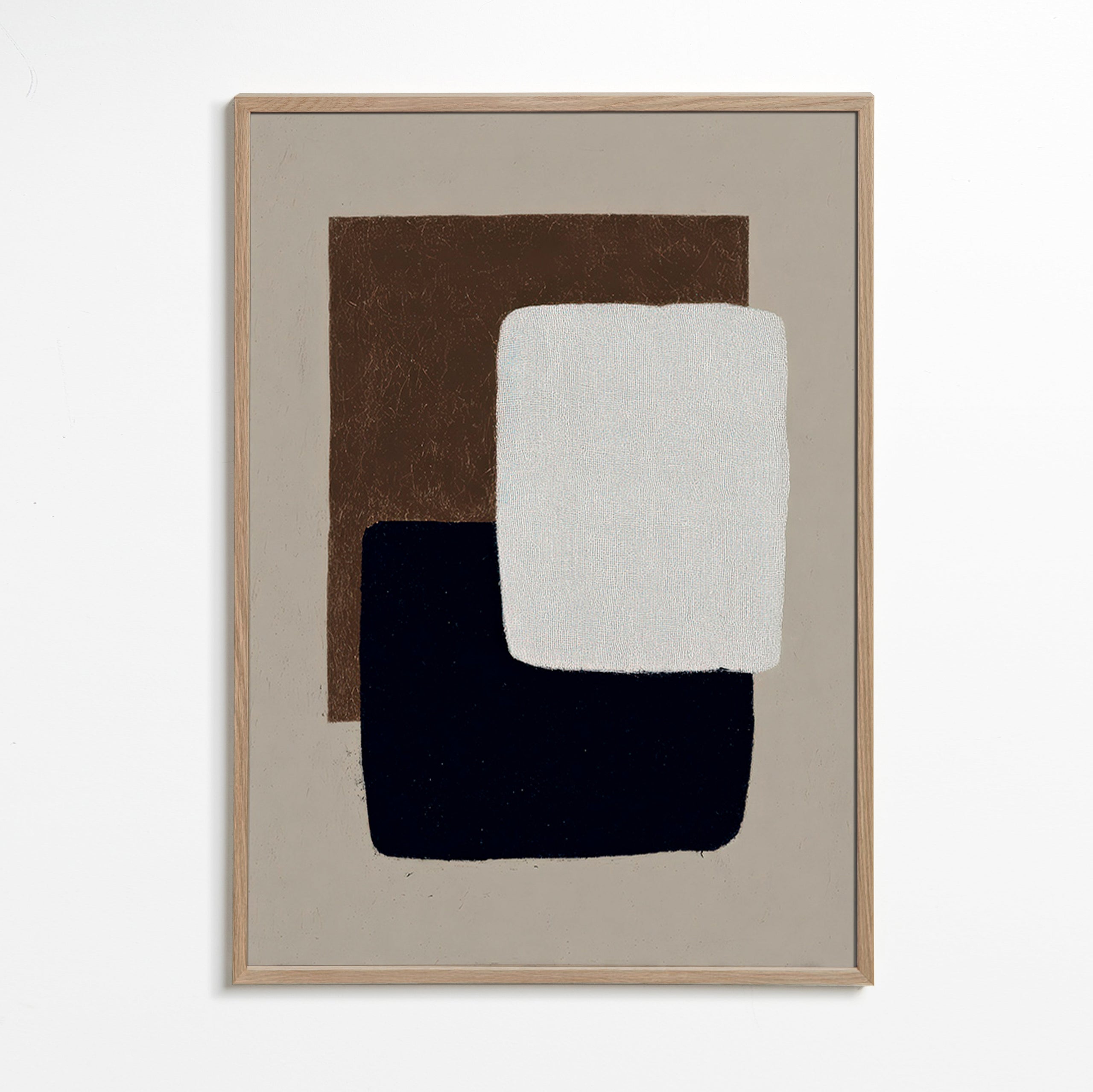 Œuvre abstraite rectangles superposés