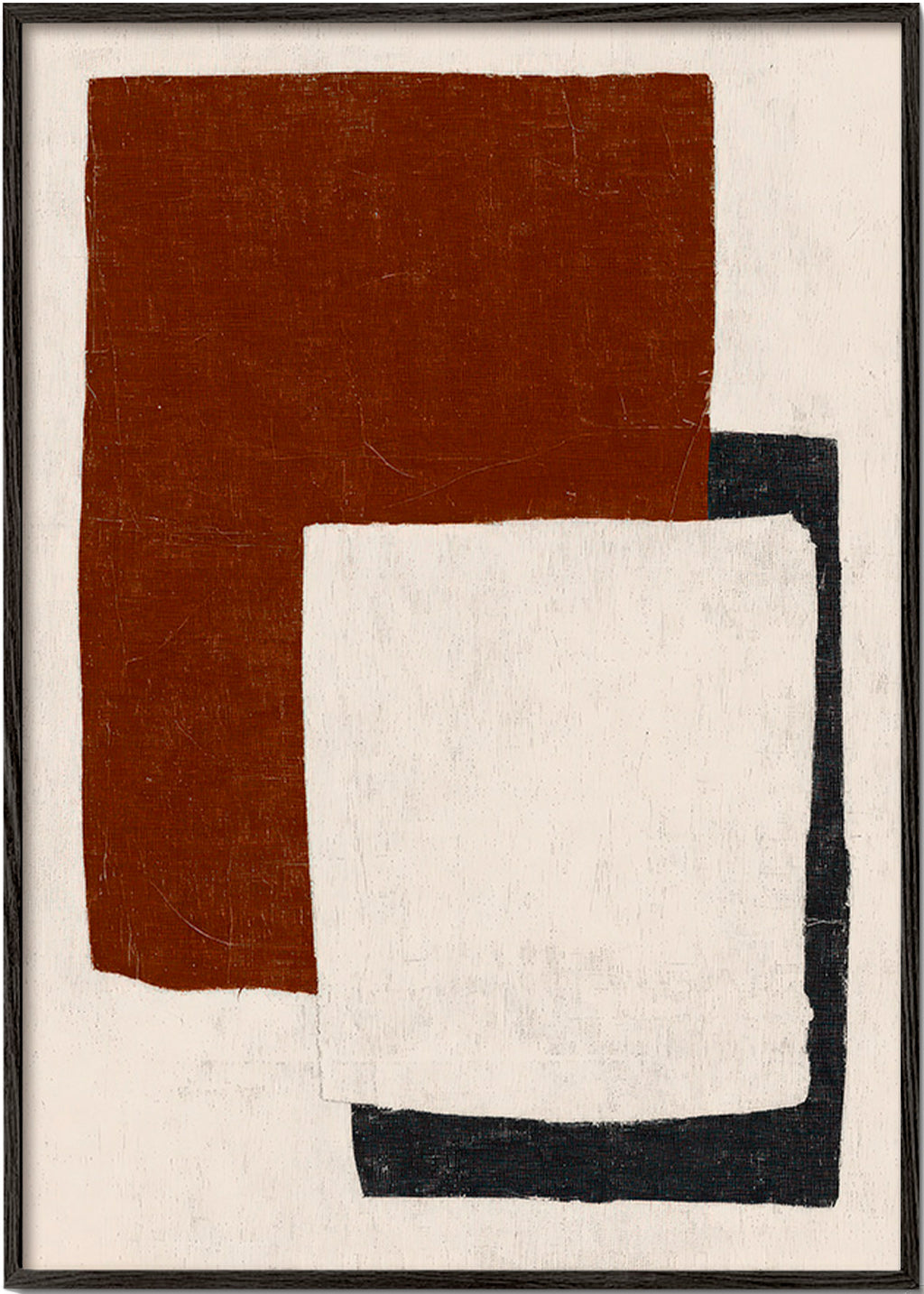 Œuvre abstraite aux blocs Rust