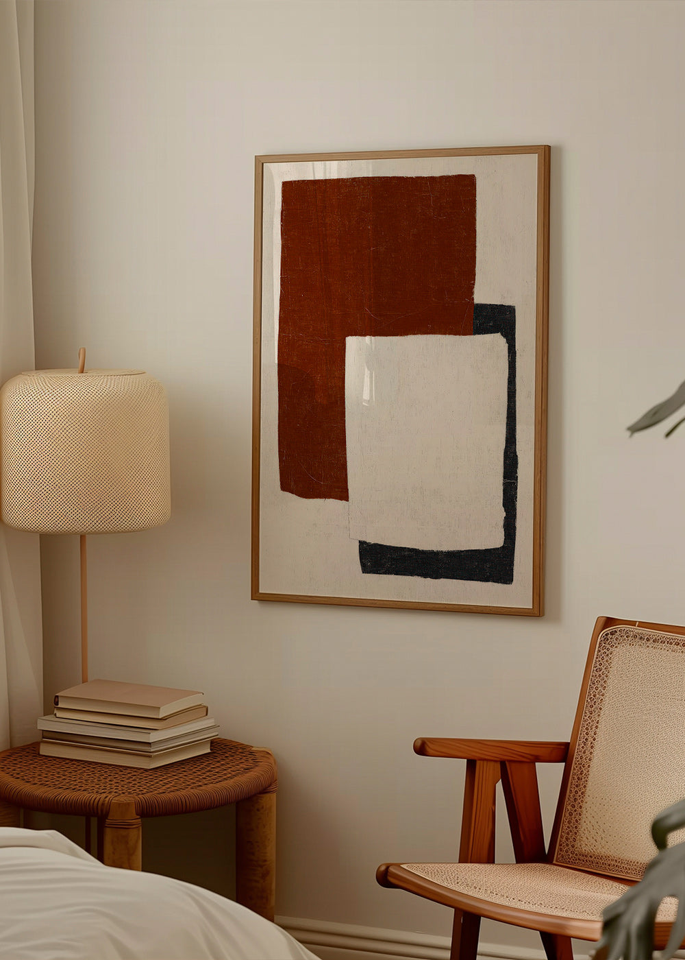 Œuvre abstraite aux blocs Rust