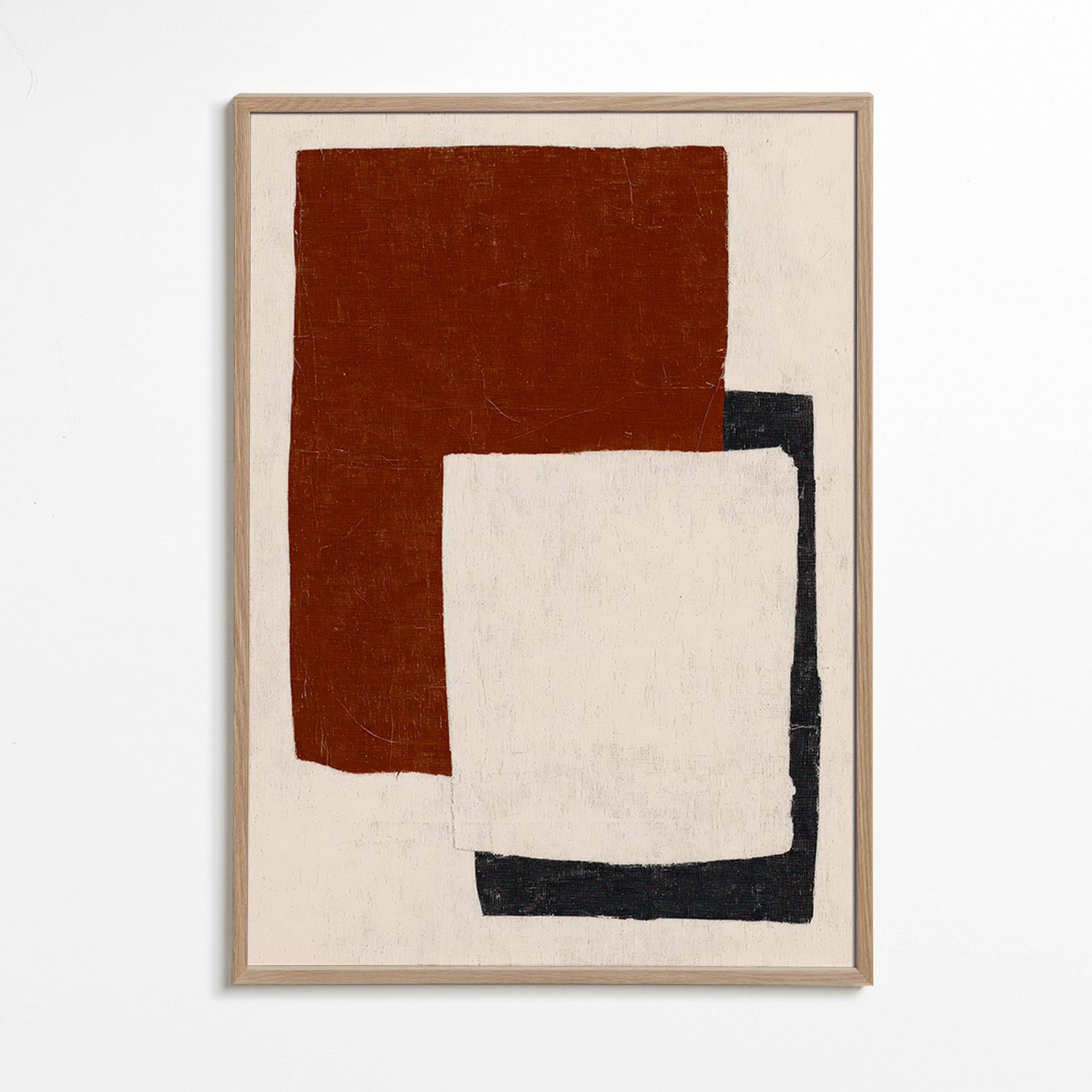 Œuvre abstraite aux blocs Rust