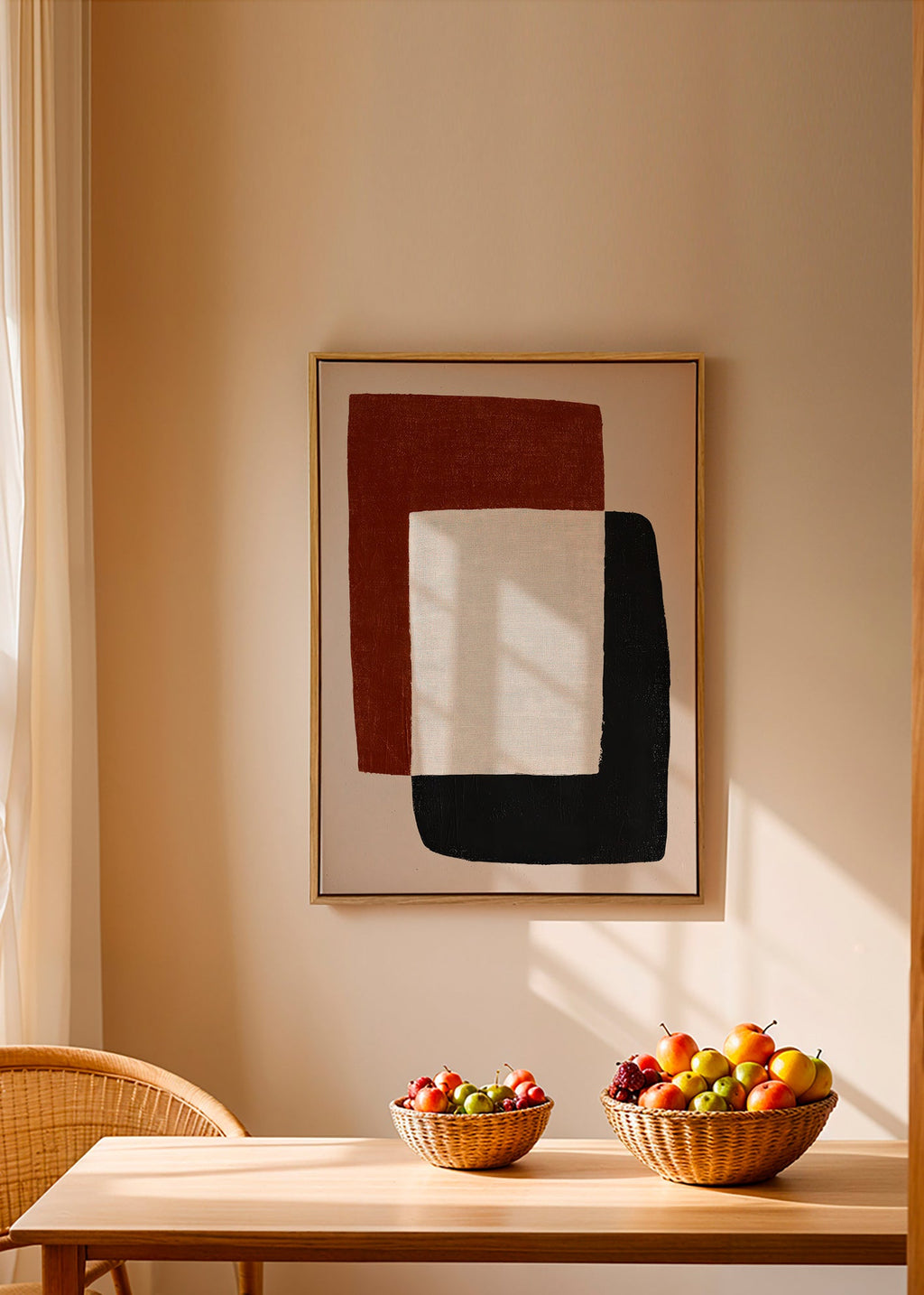 Minimalistisches Bild mit überlappenden Formen