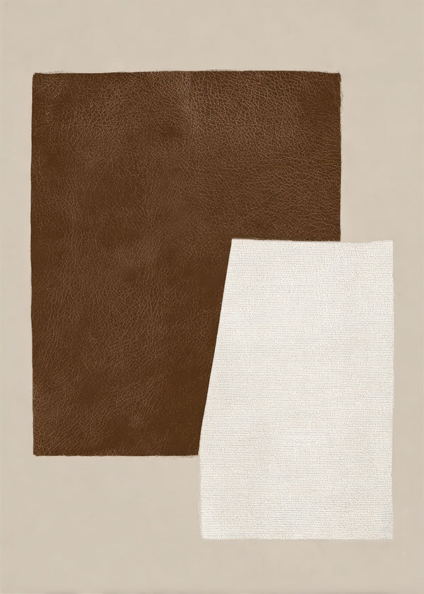 Abstraktes Bild mit brauner und cremefarbener Textur