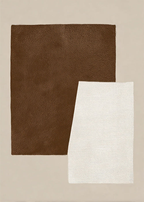 Abstraktes Bild mit brauner und cremefarbener Textur