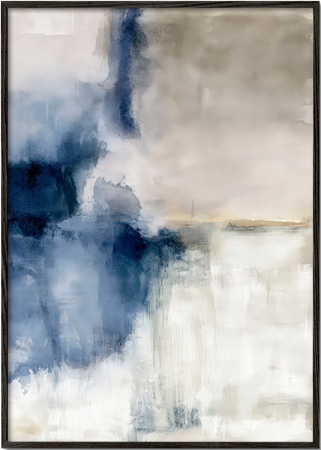 Abstraktes Bild Blaue Nebel