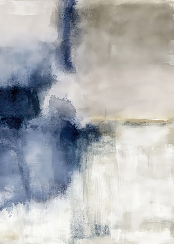 Abstraktes Bild Blaue Nebel