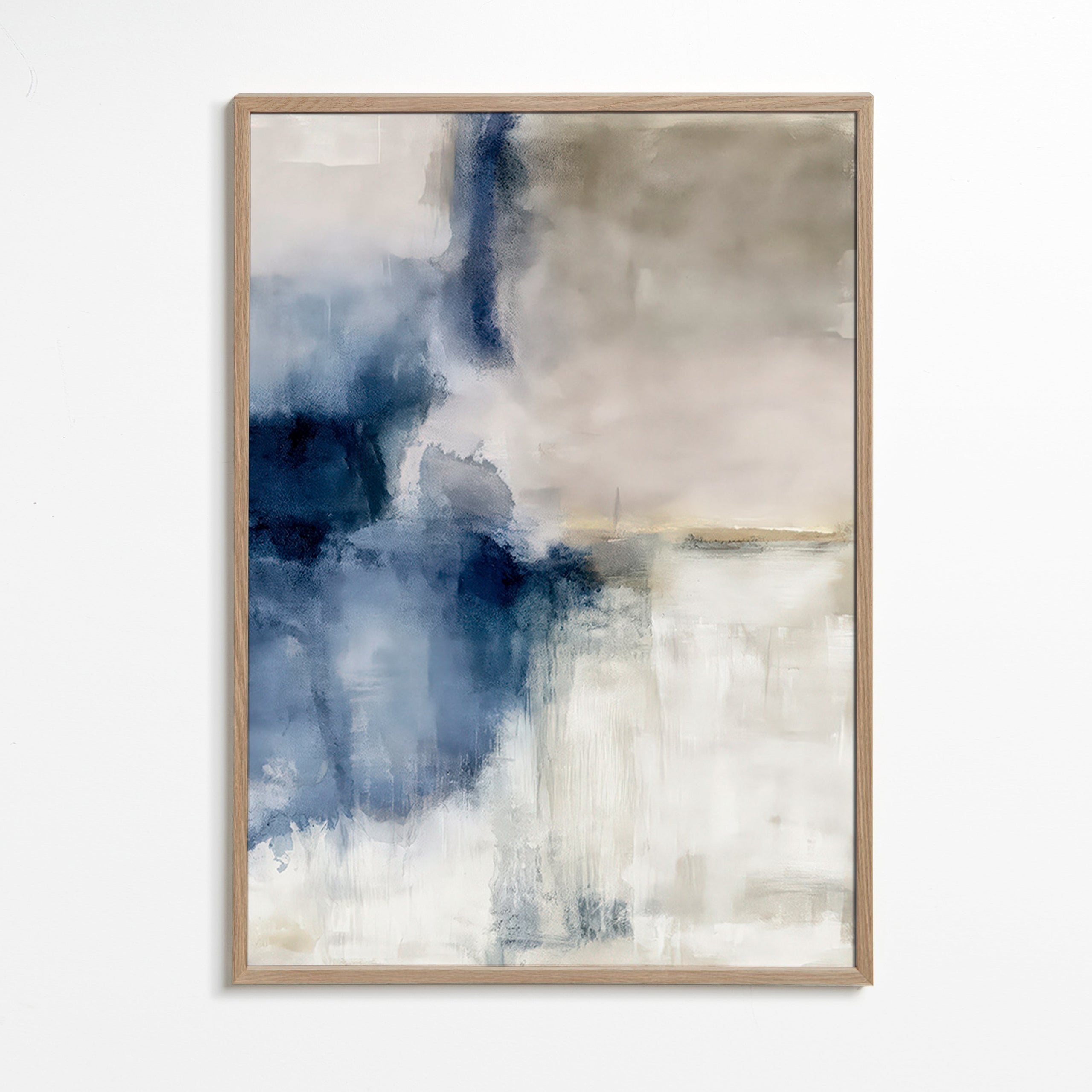 Abstraktes Bild Blaue Nebel