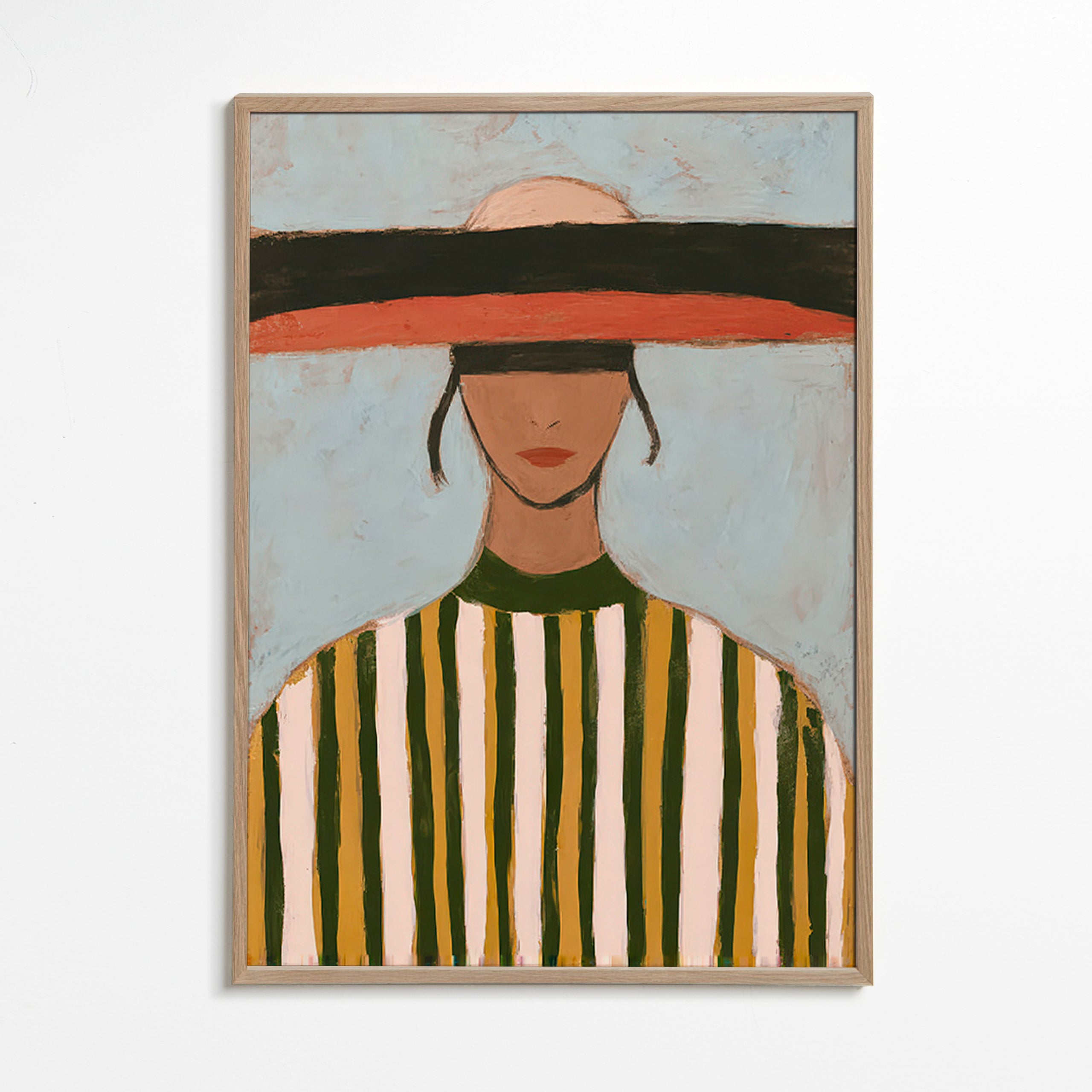 Illustration einer Figur mit breiter Krempe