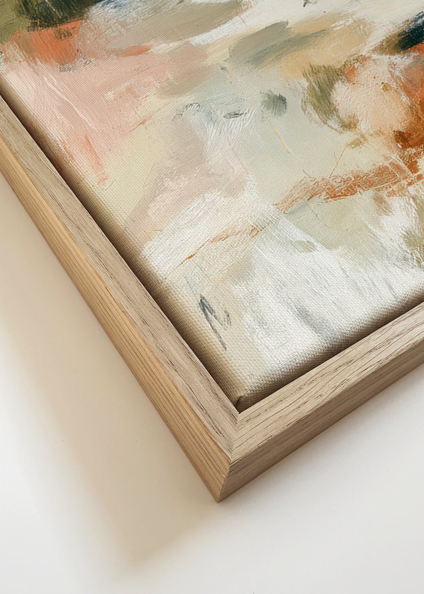 Tableau de paysage abstrait aux tons terre