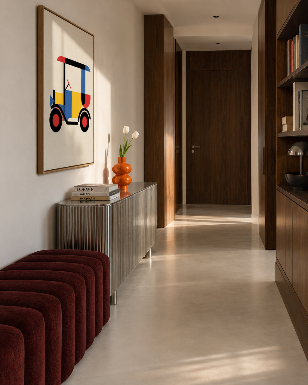 Bauhaus Ride - Framed canvas in an interior