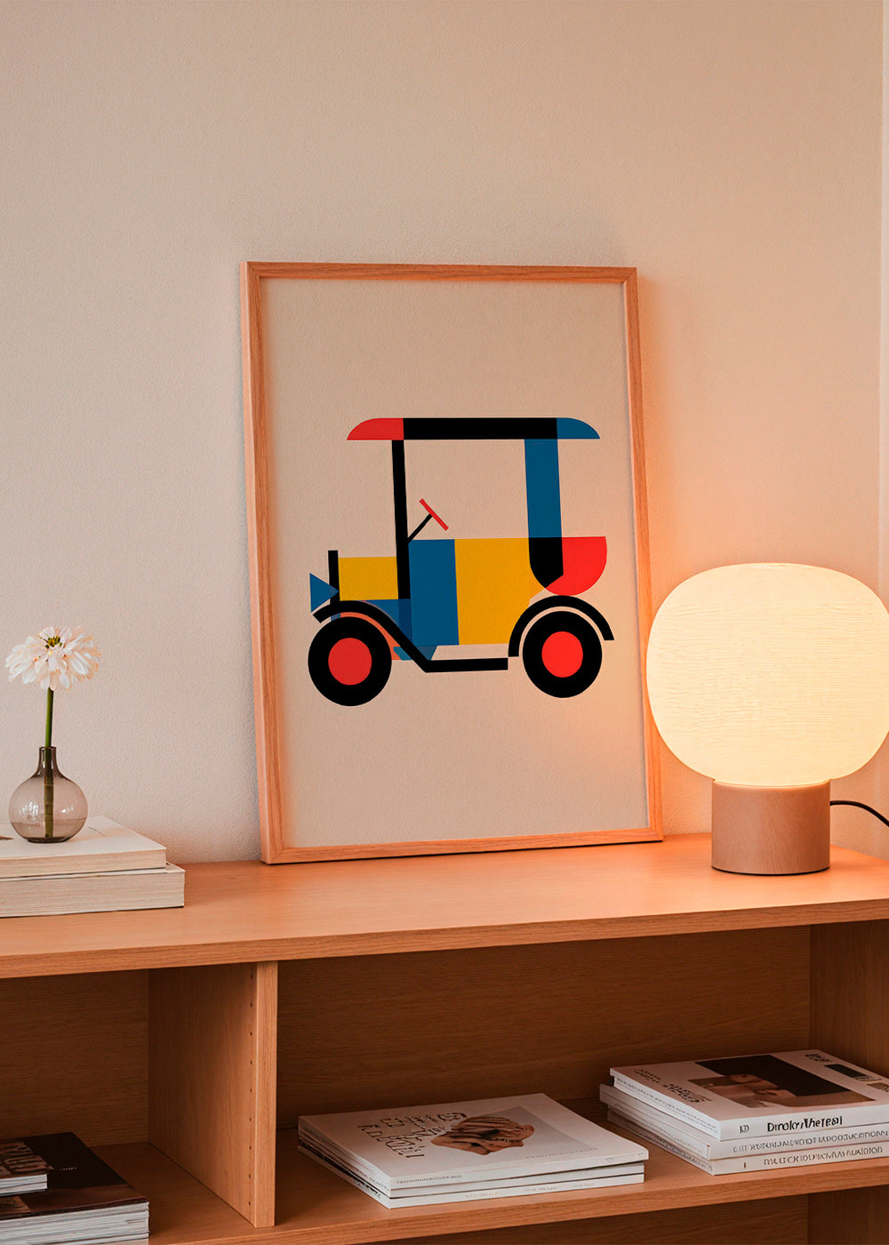 Geometrisch poster Bauhaus voertuig