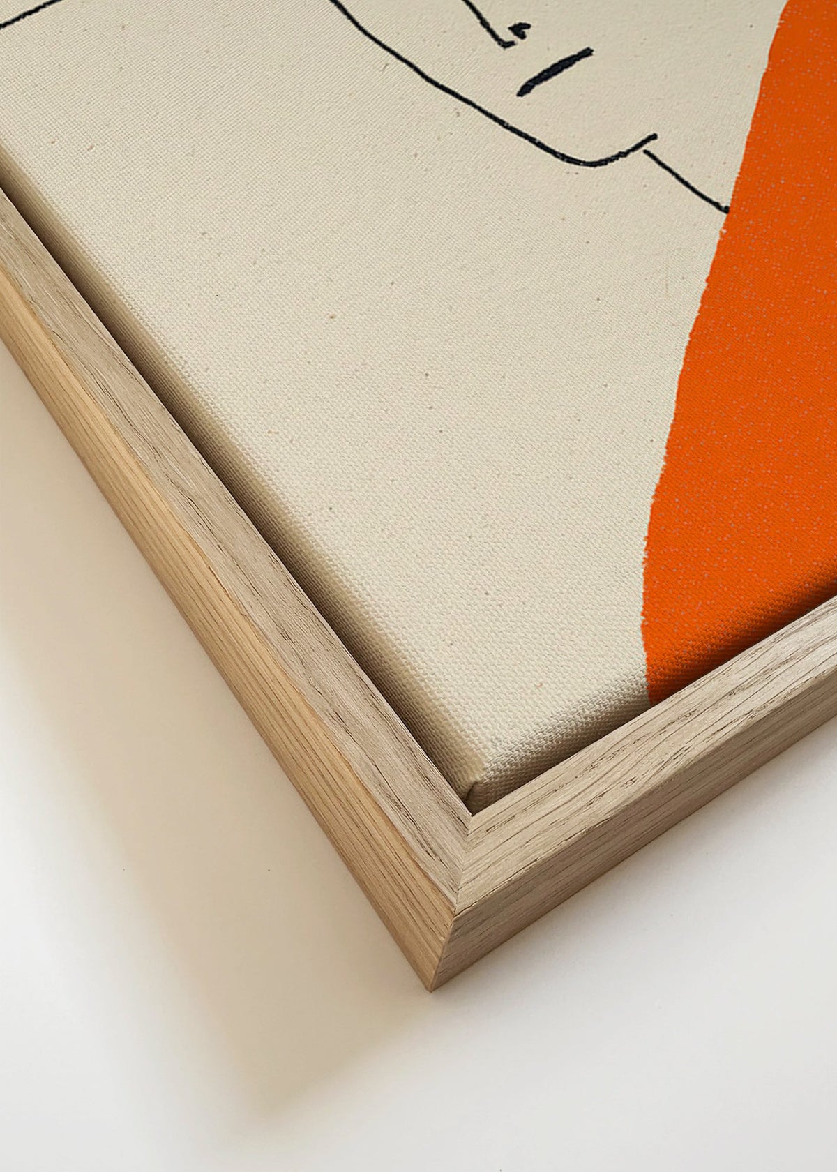 Minimalistische illustratie met oranje mantel