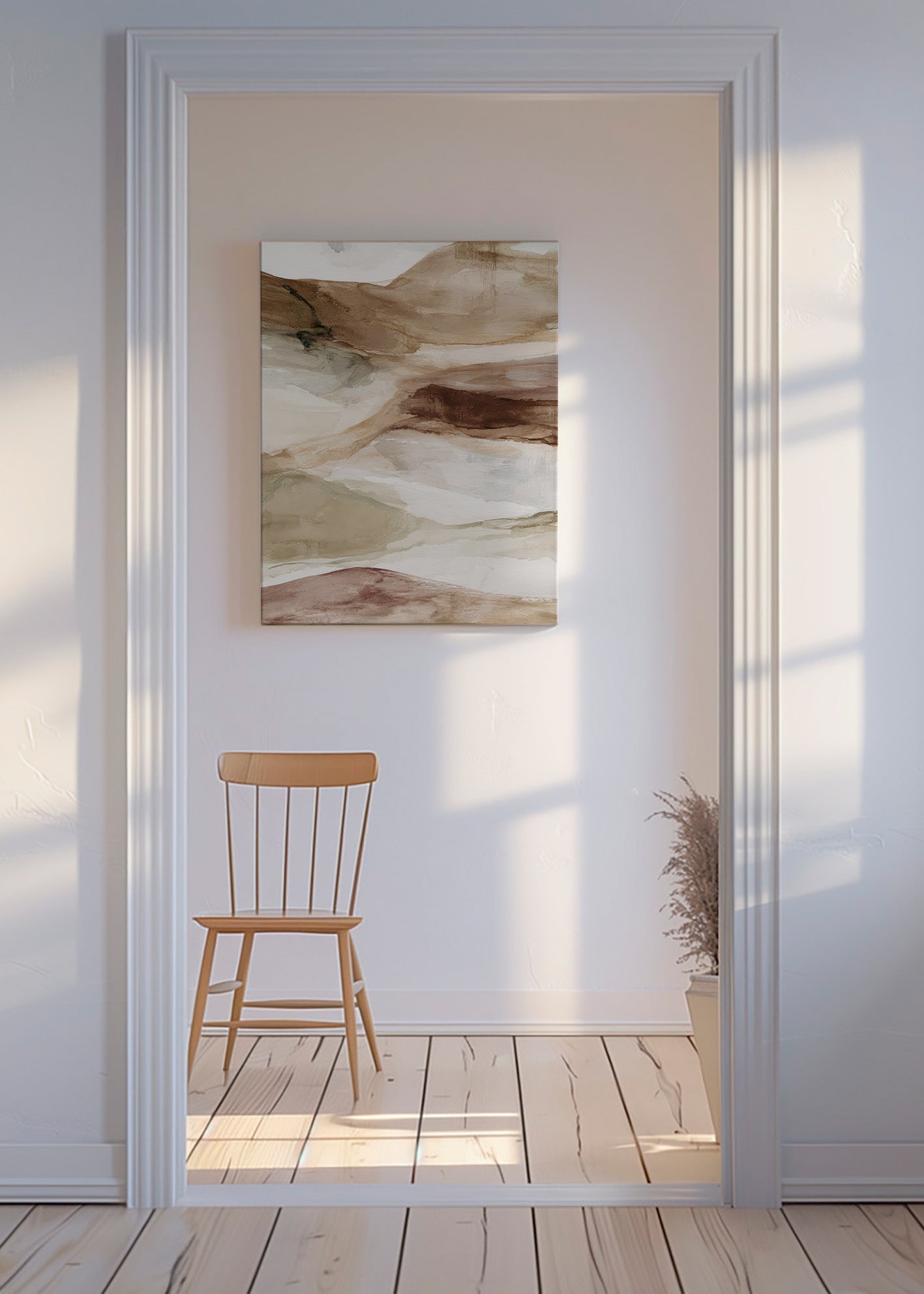 Paysage désert en aquarelle