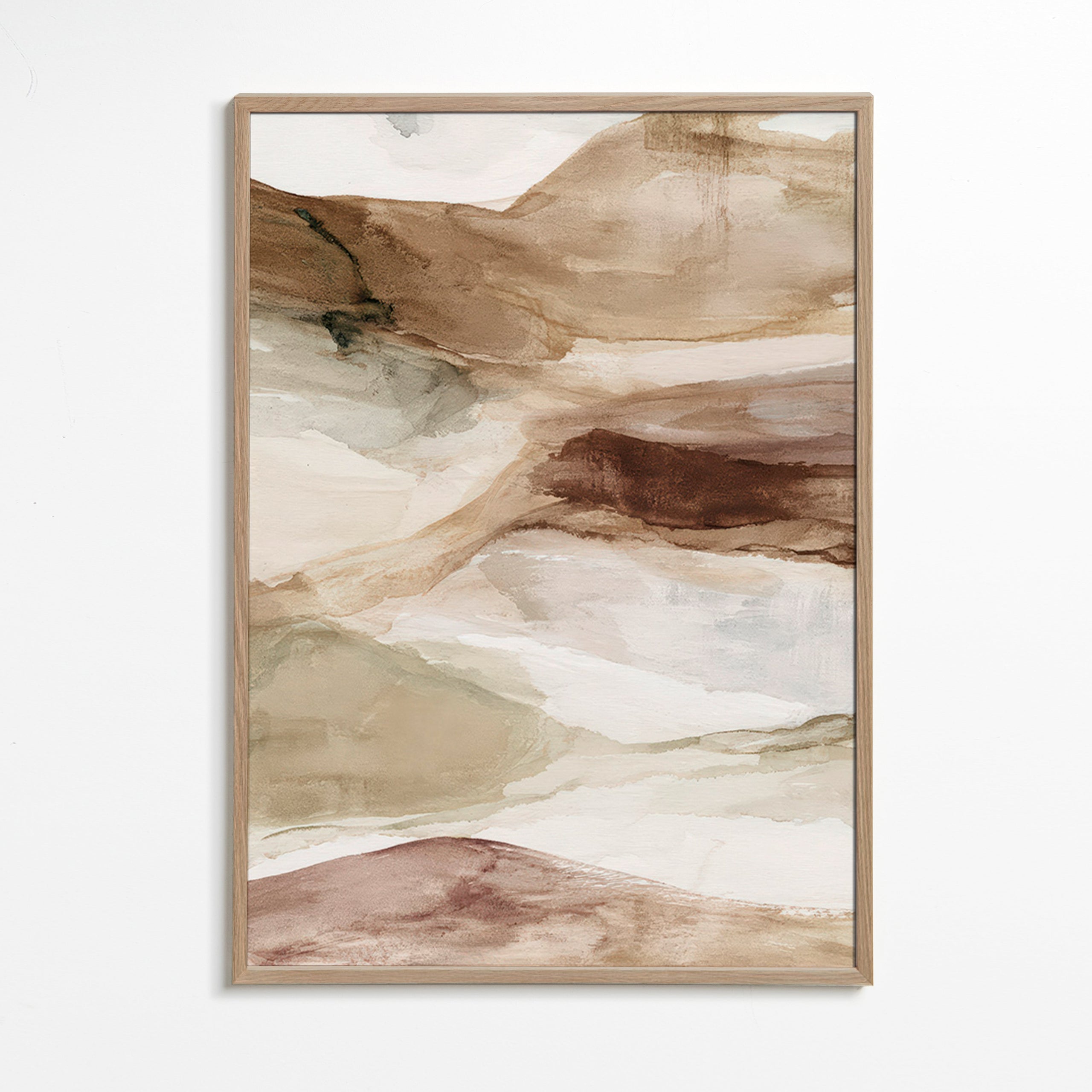 Paysage désert en aquarelle