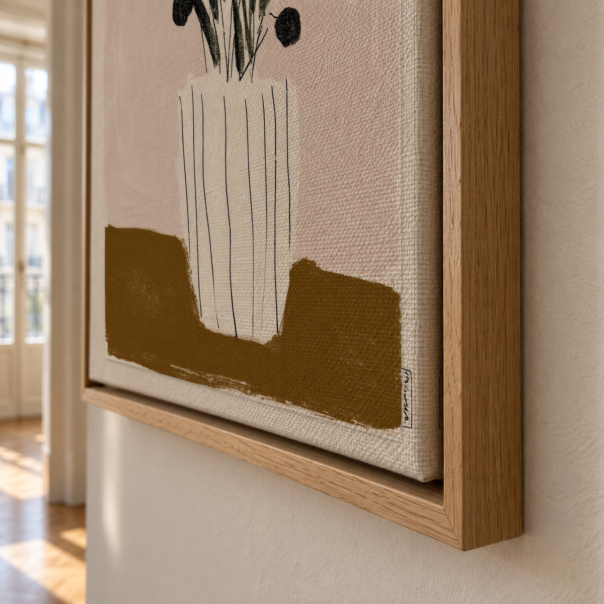 Olive Branches - Framed canvas detail