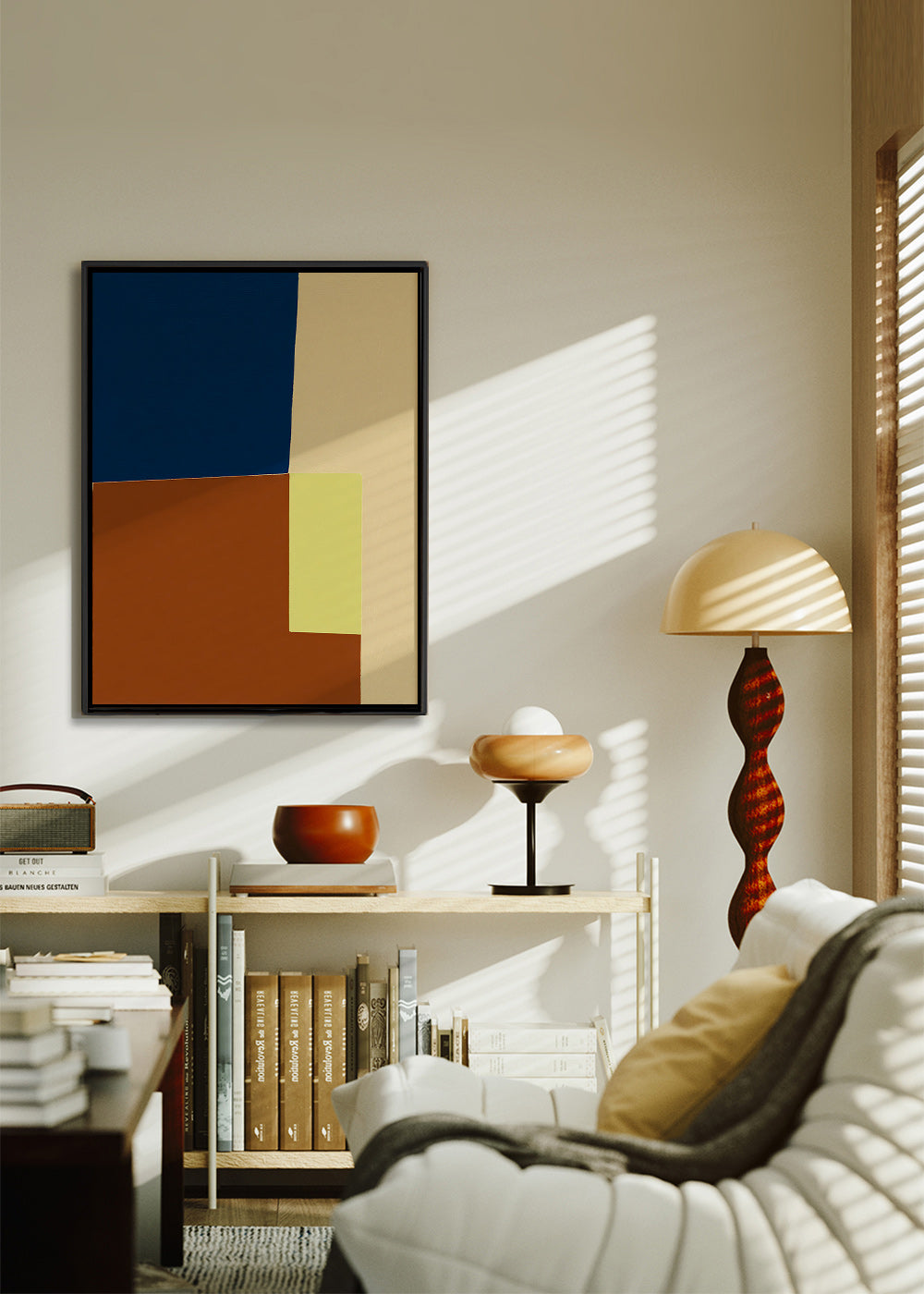Geometrisches Bild mit Farbblöcken