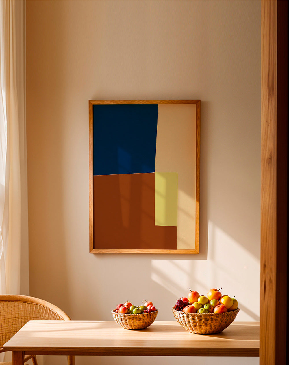 Geometrisches Bild mit Farbblöcken